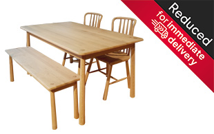 Derwent Dining Table with Bench and 2 Chairs detail page