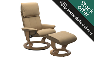 *Stock Offer* Stressless Admiral Chair & Stool with Classic Base detail page
