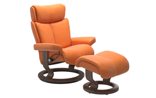 Stressless Magic with Classic Base Chair & Stool detail page