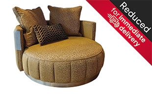 Duresta Arco Swivel Chair with Scatter Cushion detail page