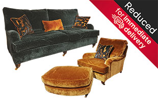 Duresta Lansdowne 3 seater Sofa, Armchair and Stool detail page