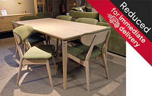 PBJ Aeris Solid Oak Dining Table with Chairs detail page