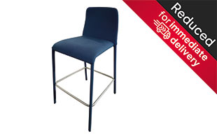 Peressini Swing Fixed Bar Stool in Blue Fabric detail page