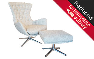 Sini Swivel Chair & Stool in Fabric detail page