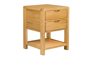 Ercol 1368 Bosco 2 Drawer Bedside Cabinet detail page