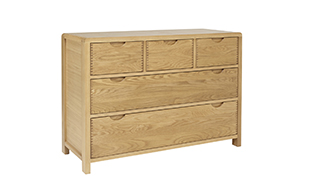 Ercol 1362 Bosco 5 Drawer Wide Chest detail page
