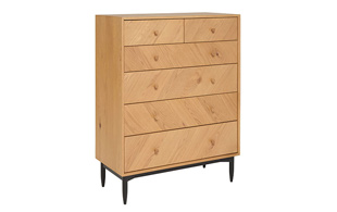 Ercol 4187 Monza 6 Drawer Tall Wide Chest detail page