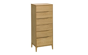 Ercol 3285 Rimini 6 Drawer Tall Chest detail page