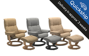 *QUICKSHIP* Stressless Mayfair Medium Classic Base Chair & Stool detail page