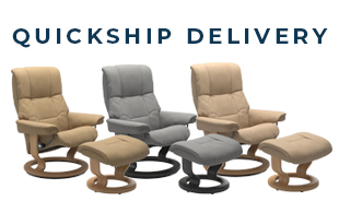 *QUICKSHIP* Stressless Mayfair Medium Classic Base Chair & Stool detail page