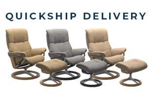 *QUICKSHIP* Stressless Mayfair Medium Signature Base Chair & Stool detail page