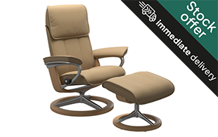 *Stock Offer* Stressless Admiral Chair & Stool with Signature Base detail page