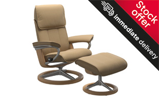 *Stock Offer* Stressless Admiral Chair & Stool with Signature Base detail page