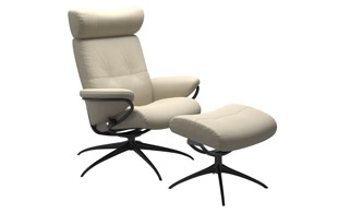 Stressless Berlin Adjustable Headrest with Star Base & Stool detail page