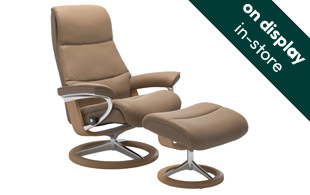 Stressless View with Signature Base Chair & Stool detail page