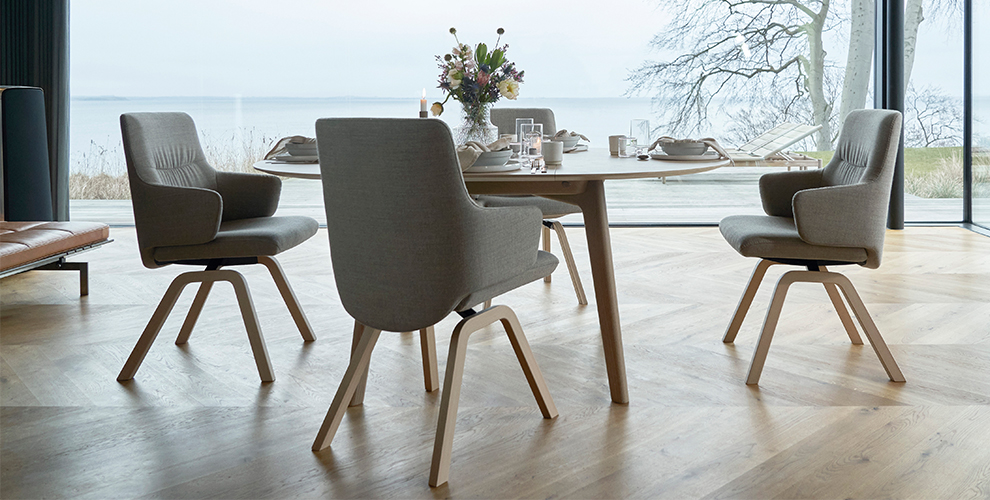Stressless Bordeaux Round Dining Table, Dining Chairs Nottingham Uk