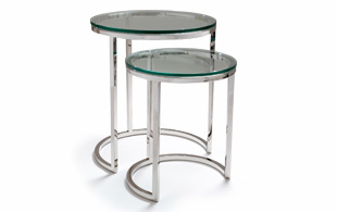 Apollo Nest of Two Tables (Stainless Steel) detail page