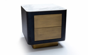 Talisman Square Lamp Table with 2 Drawers detail page