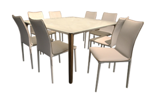 Bontempi Versus Dining Table & 8 chairs detail page
